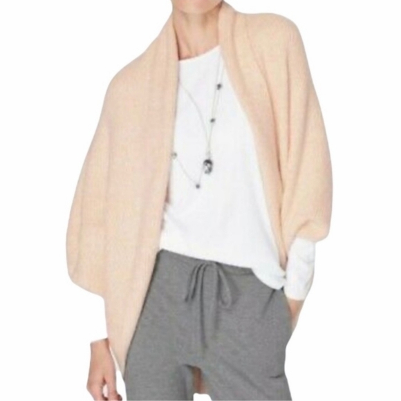 J. Jill Pure Jill pale pink ribbed knit shrug sweater one size - Picture 1 of 12